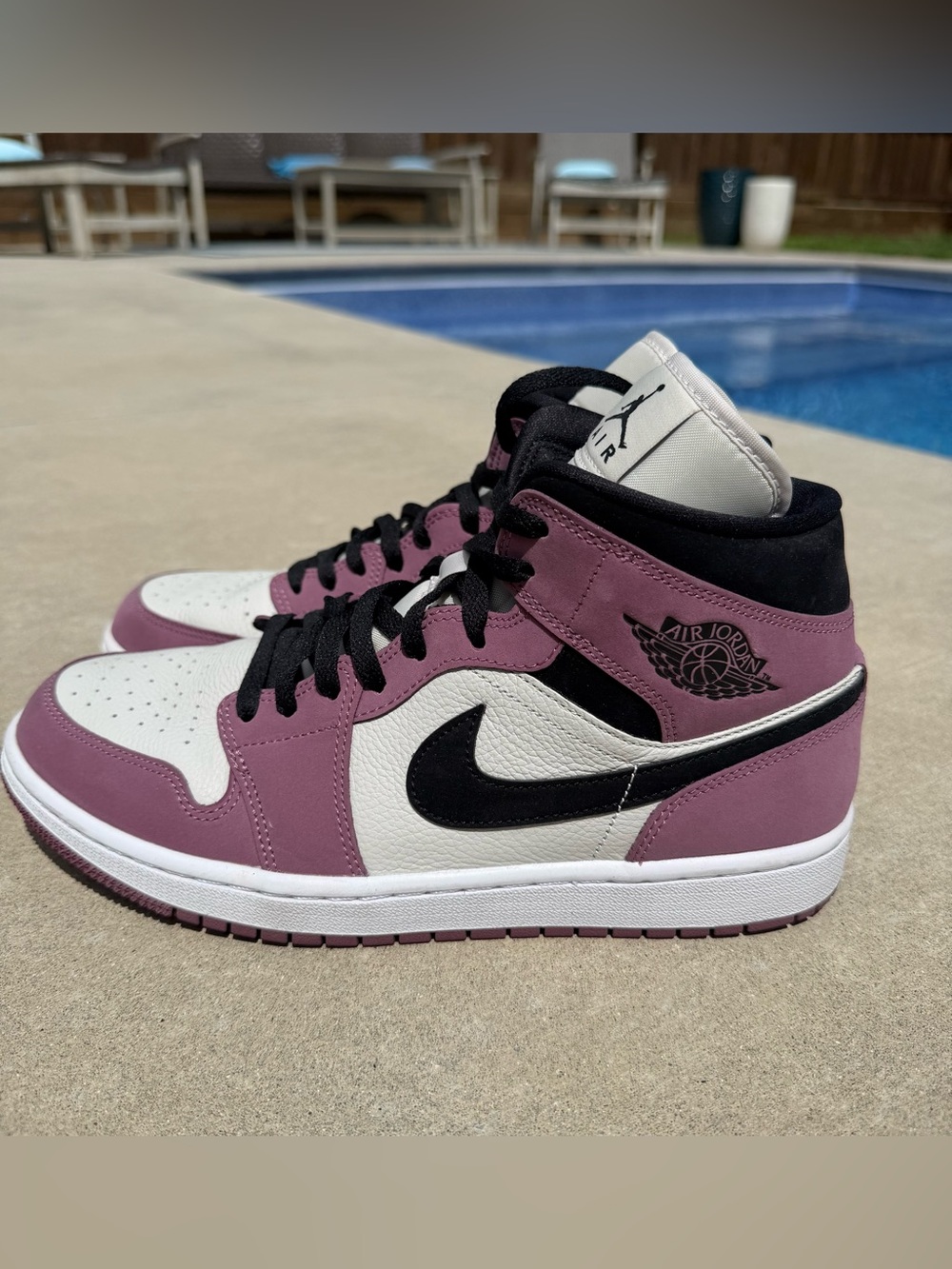 Nike Women's Mid-Top Sneakers in Dusty Rose, White & Black